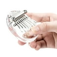 thumbnail image 2 of 8 Key Kalimba Mini Thumb Piano Finger Piano Transparent Acrylic Finger Keyboard Musical Instrument, 2 of 7