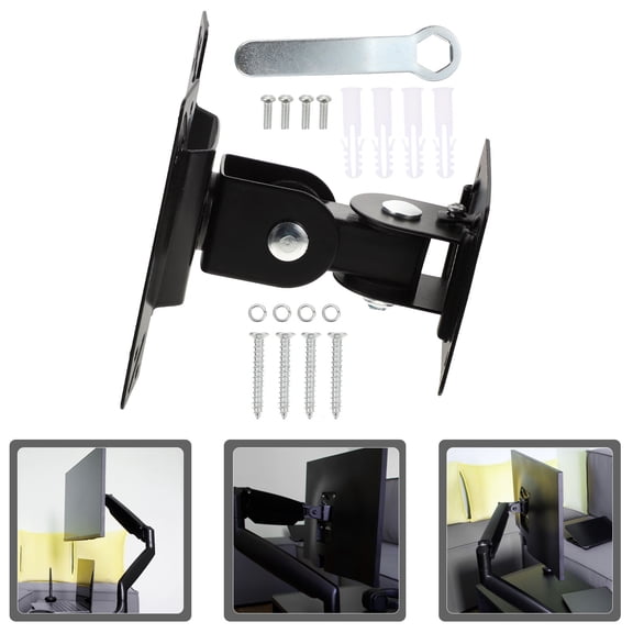 PAMINGONO Sturdy Black TV Mount Rotatable for Various Rooms and Storage