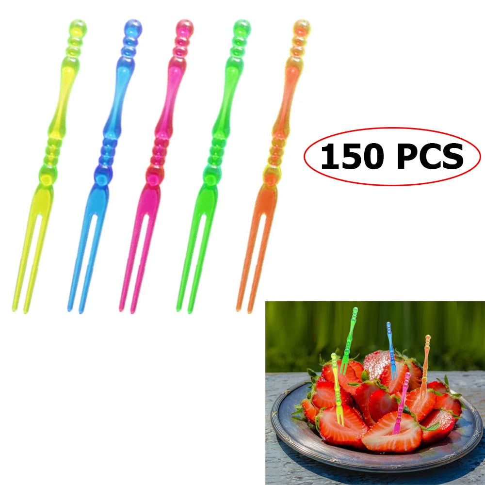 150 Food Fruit Picks Disposable Cocktail Forks Appetizer Catering Party Tasting