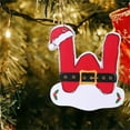 thumbnail image 3 of Xihbxyly Adornos Navideños con Letras, Colgante de Madera con 26 Letras Del Alfabeto, Adornos Rojos para Árbol de Navidad, Decoración Festiva para El Hogar o La Oficina, Regalo Personalizado para Las, 3 of 3