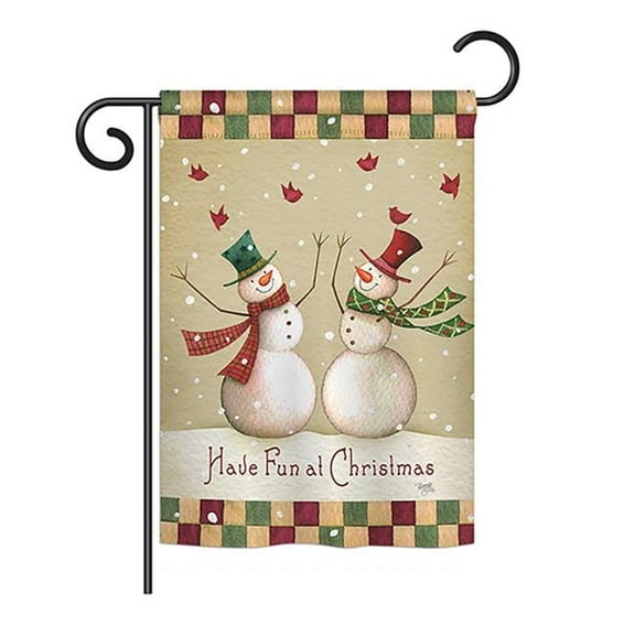 Breeze Decor BD-XM-G-114187-IP-BO-DS02-US Have Fun at Christmas Winter - Seasonal Christmas Impressions Decorative Vertical Garden Flag - 13 x 18.5 in.
