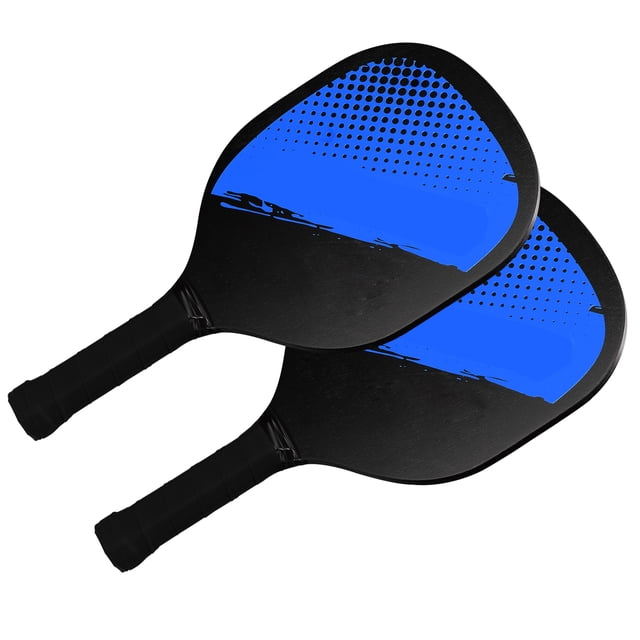 Paddle Set 2 Wooden Rackets 4 Hollow PVC Balls with Carrying Bag for Indoor Outdoor Travel, Suitable for All Ages
