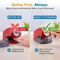 thumbnail image 4 of Bostitch Office Personal Electric Pencil Sharpener, Powerful Stall-Free Motor, High Capacity Shavings Tray, Red (EPS4-RED), 4 of 6