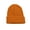 Orange, variant on Opolski Unisex Winter Hat High Elasticity Solid Color No Brim Knitted Soft Anti-slip Dome Top Warm Striped Texture Soft Women Men Beanie Yellow