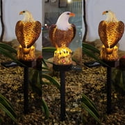 ZTGD Lawn Light Solar Powered Fine Workmanship Weather-resistant Resin Eagle Ground Plug Lawn Light for Yard
