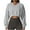 Gray, variant on Annhoo Women's Workout Shirts Trendy Long Sleeve V-Neck Casual Cropped Tops Comfy Solid Color Yoga Gym Sports Pullover