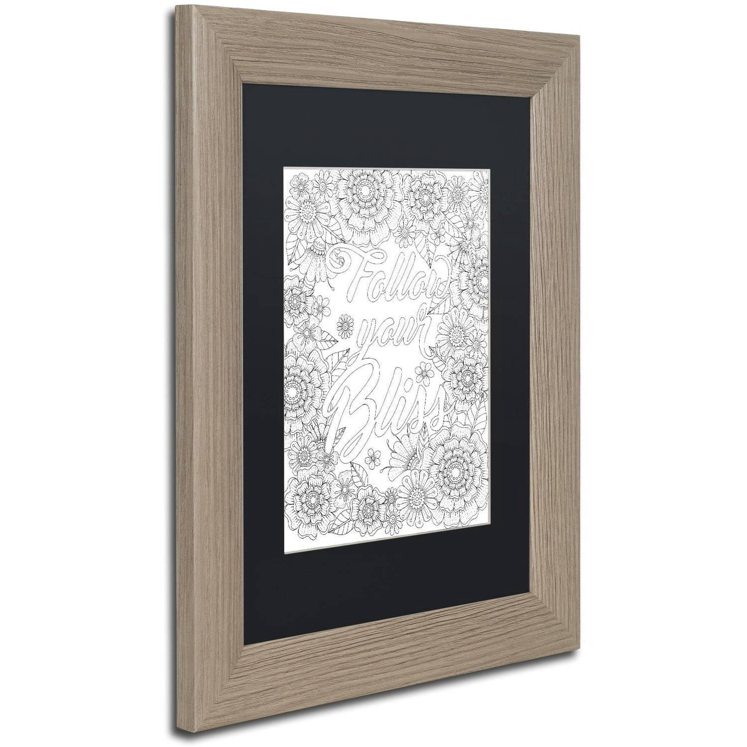 Trademark Fine Art "Inspirational Quotes 15" Canvas Art by Hello Angel, Black Matte, Birch Frame