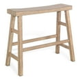 thumbnail image 1 of Pemberly Row Modern 30" Mahogany Wood Bench in Beach Pebble Beige, 1 of 3