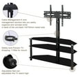thumbnail image 3 of Universal Floor TV Stand with Swivel Mount, Floor TV Stand Height Adjustable Fit 32 37 42 47 50 55 60 65 Inch Plasma LCD LED Flat or Curved Screen TVs, TV Mount Stand with Cable Management, Q9651, 3 of 7