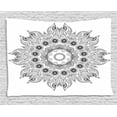 thumbnail image 1 of Mandala Decor Tapestry, Ornate Arabesque Esoteric Figure Esoteric Oriental Chakra Ritual Art Print, Wall Hanging for Bedroom Living Room Dorm Decor, 60W X 40L Inches, Black White, by Ambesonne, 1 of 1