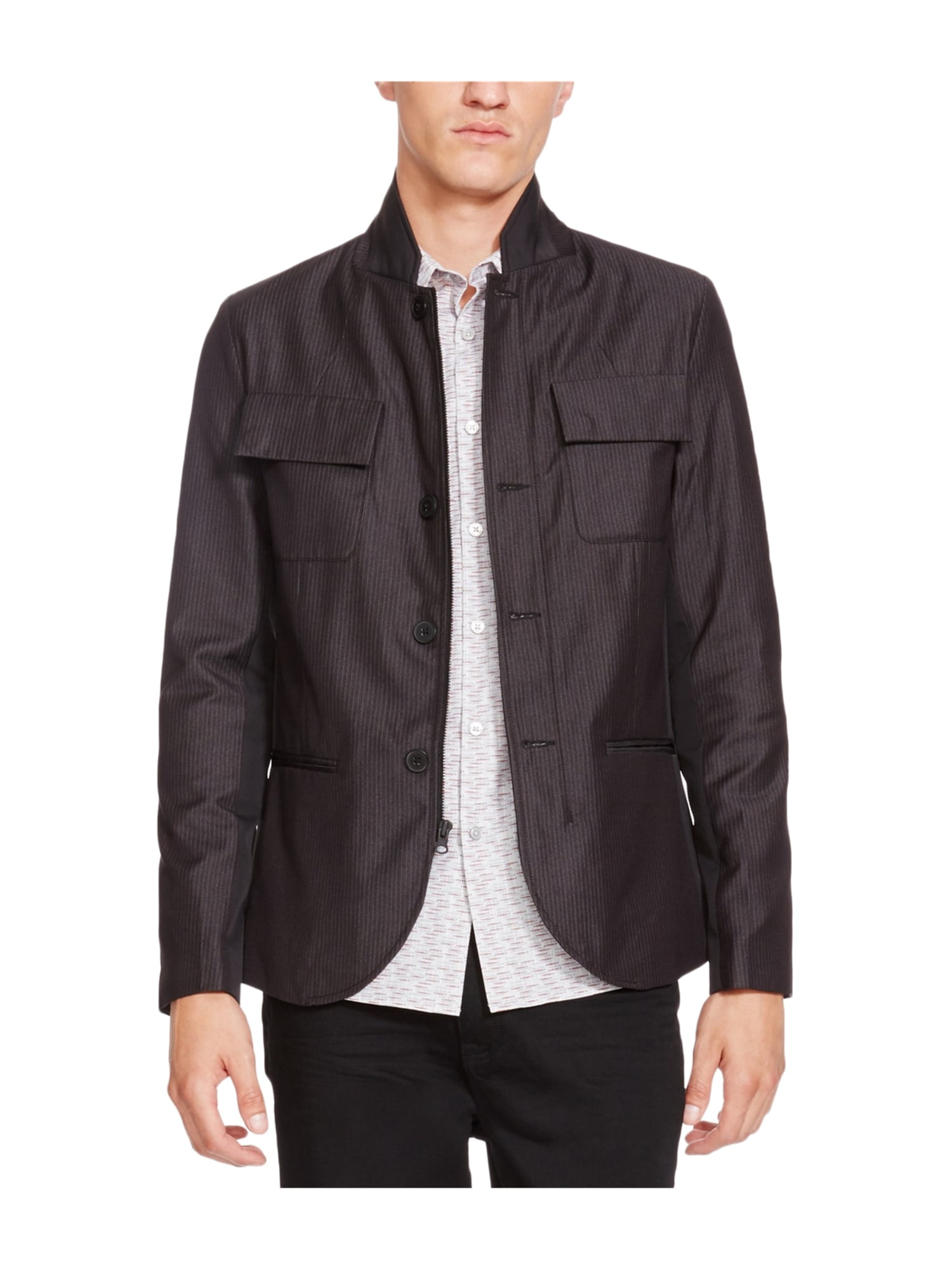 kenneth cole leather blazer