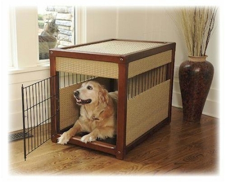 wicker dog crate