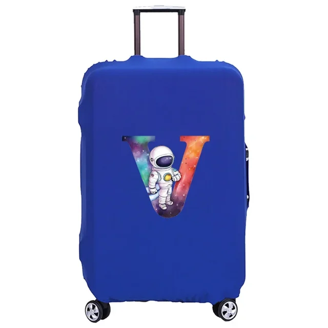 Housse de Valise Lavable Housse de Protection Étui Anti-Rayures Housse Adaptée Motif Imprimé Astronaute Convient aux 18-32 Pouces 8astronaut letter V S