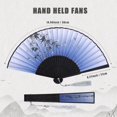 thumbnail image 4 of Ventiladores de mano plegables Zonon, paquete de 4 unidades, seda y bambú con borla, 4 of 7