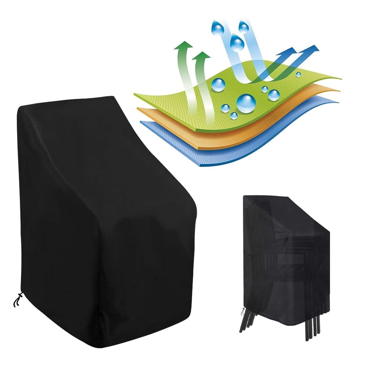 Stacking Outdoor Chair Cover Waterproof , Lounge Chair Covers Outdoor