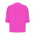 thumbnail image 7 of HongQid Womens Summer Tops Short Sleeve with Pocket Crew Neck Shirts Loose Casual Tshirts Polka Dots, 7 of 7