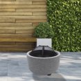 thumbnail image 4 of Alpine Corporation 16"H Gray Woodburning Firepit with Lid & Wood Poker, 4 of 5