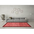 thumbnail image 3 of Ahgly Company Machine Washable Indoor Rectangle Abstract Red Modern Area Rugs, 2' x 5', 3 of 4