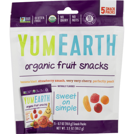 YumEarth, Organic Fruit Snacks, 3.5 Oz, 5 Ct