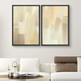 thumbnail image 2 of IDEA4WALL Framed Canvas Print Wall Art Set Tan Paint Stroke Collage Landscape Digital Art Decor Retro Pastel Abstract Artwork Contemporary for Living Room, Bedroom, Office - Black 16"x24"x2, 2 of 5