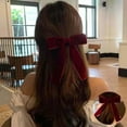 thumbnail image 3 of Velvet Bow Hair Clips, 5.31"*5.9" Headbands for Women Girls, Velvet Hair Bows Ribbon Clips, Elegant Hair Ties Hair Styling Accessories, Hair Band Set, Gifts for Mom, Yoga Outdoor Headdress Decor, 3 of 9