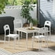 thumbnail image 3 of Juego de 4 Sillas de Comedor, Silla de Cocina Apilable de Plástico, Patas de Metal, Fácil Montaje, Respaldo Ergonómico, Impermeable y Resistente a Las Manchas, Silla de Plástico para Exterior, 3 of 10