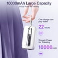 thumbnail image 2 of JOYROOM 10000mAh Mini Power Bank with Built-in Cables, 22.5W Fast Charging Portable Charger USB-C Battery Pack for iPhone, Samsung, All Phones, White, 2 of 9