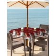 thumbnail image 2 of Outdoor Tablecloth with Umbrella Hole and Zipper, Christmas Square Table Cloth 60x60 Inch Waterproof Tablecloth, Buffalo Plaid Cute Snowman Xmas Tree Elk Snowflakes Picnic Table Cover for Patio, 2 of 7