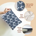 thumbnail image 3 of 4Pcs Boho Makeup Bags 5.91x9.06 inch Floral Canvas Cosmetic Bags with Zipper Canvas Travel Toiletry Pouches for Women Party Shopping Home Accessories(Orange Blue Green Gold) Colorful DIY, 3 of 9