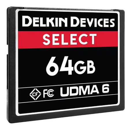 Delkin Compactflash Card - Delkin Devices Select 500X 64GB UDMA 6 CompactFlash Memory Card