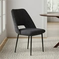 thumbnail image 4 of Pemberly Row Boucle Upholstered Seat and Back Side Chair (Set of 2) in Black, 4 of 7