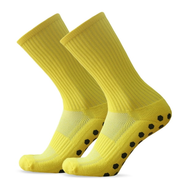 1 par de calcetines deportivos antideslizantes de fútbol Calcetines transpirables de secado rápido MABOTO Amarillo/1 par