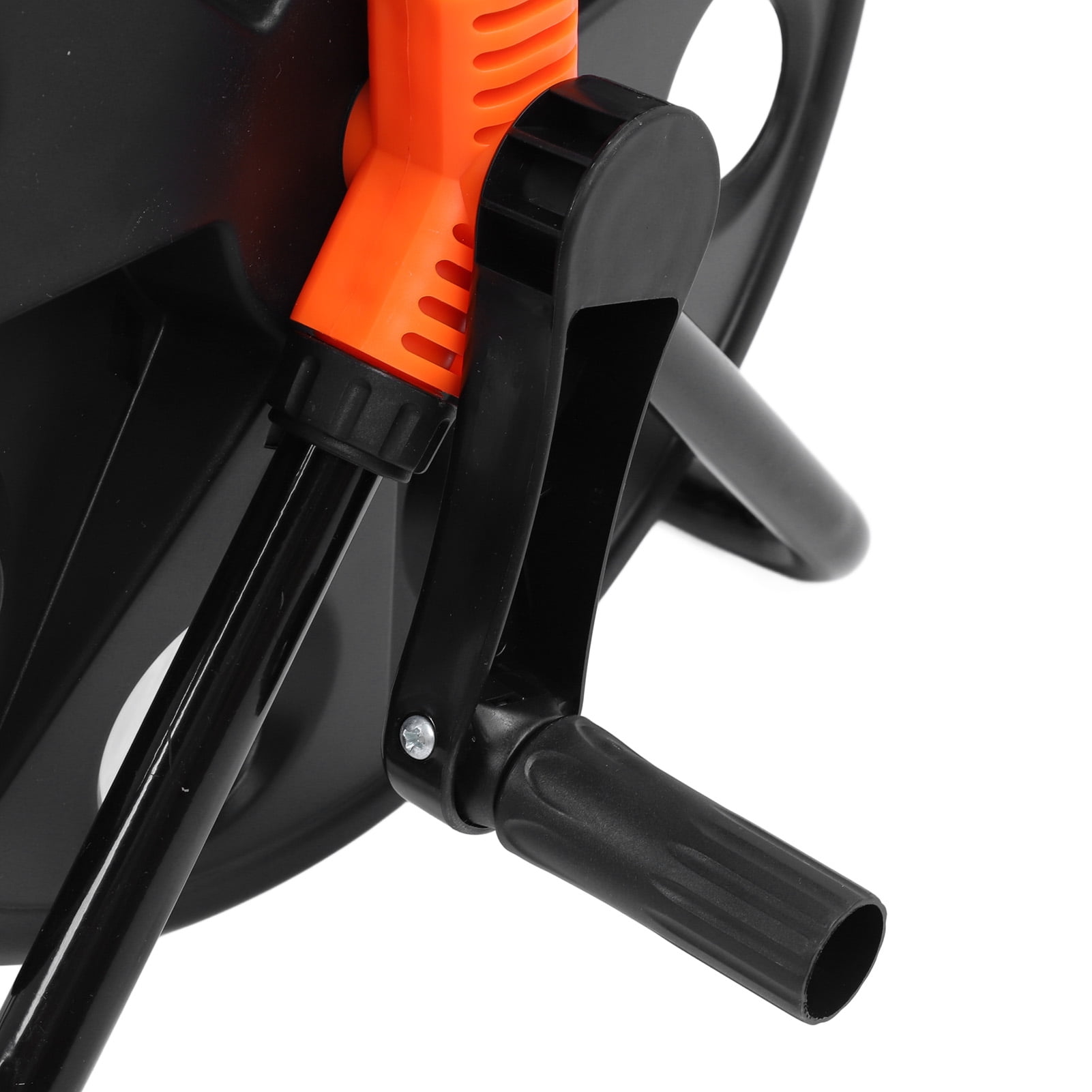 Yajisi Professional Garden Hose Reel Reinforced 164ft Water Hose Holder for Outside Yard, Heavy Duty Metal & ABS Water Pipe Storage Rack (164.0ft / 50m Capacity)