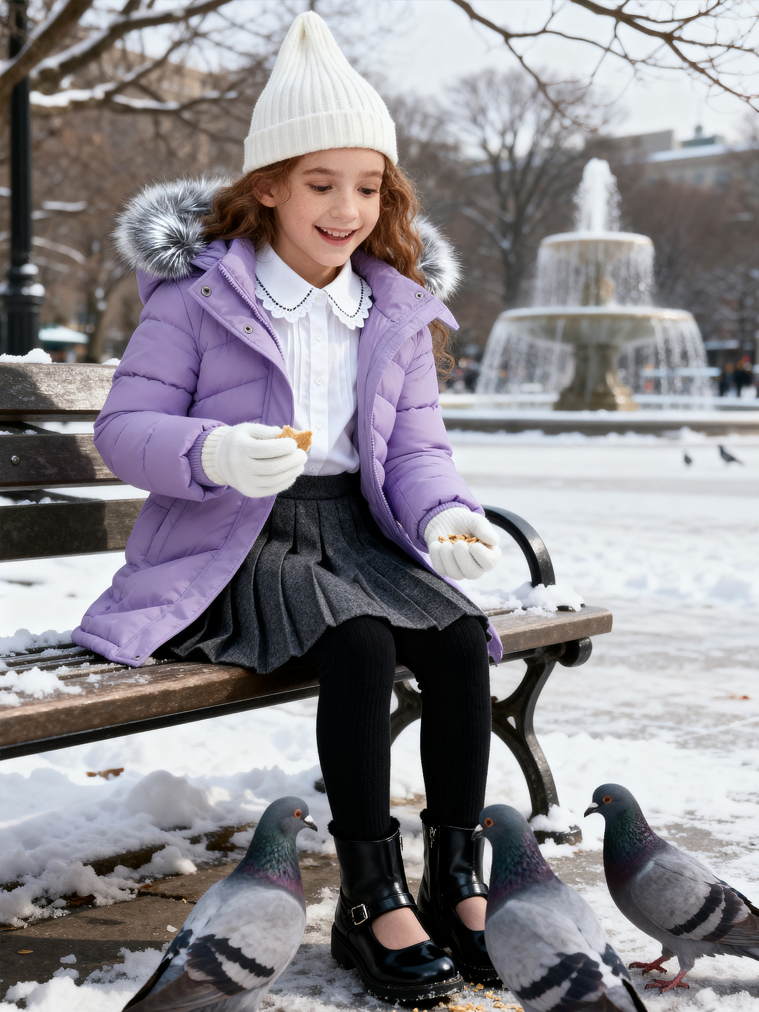 Wantdo Girls' Waterproof Puffer Coat with Removable Hood photo 3