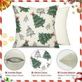 thumbnail image 6 of Christmas Pillow Covers 18x18 Inch Set of 2 Green Christmas Tree Decorative White Throw Pillows Winter Christmas Decor for Home Couch ST-012B18, 6 of 6