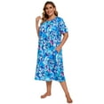 thumbnail image 6 of Ekouaer Women's House Dress Pleated Nightgown with Short Sleeves & Pockets, 6 of 6