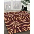 thumbnail image 2 of Ahgly Company Indoor Round Patterned Deep Red Area Rugs, 3' Round, 2 of 6