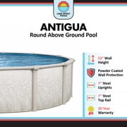 Lake Effect Pools Antigua 24' x 52 Round Steel Walled Above Ground Swimming Pool