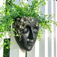 thumbnail image 5 of Rirozkan Resin Face Planter, Wall Mounted Head Shaped Flower Pot for Outdoor Garden Landscape Patio Living Plants Decor, 5 of 8
