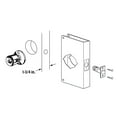 thumbnail image 4 of Refuerzo de puerta Prime-Line de acero inoxidable cepillado de 11,43 cm, 4 of 5