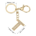 thumbnail image 2 of Uxcell Initial Letter Key Chain A-Z Keychain Initials Keyring Cute Metal Crystal Alphabet Keyring for Keys T, 2 of 7
