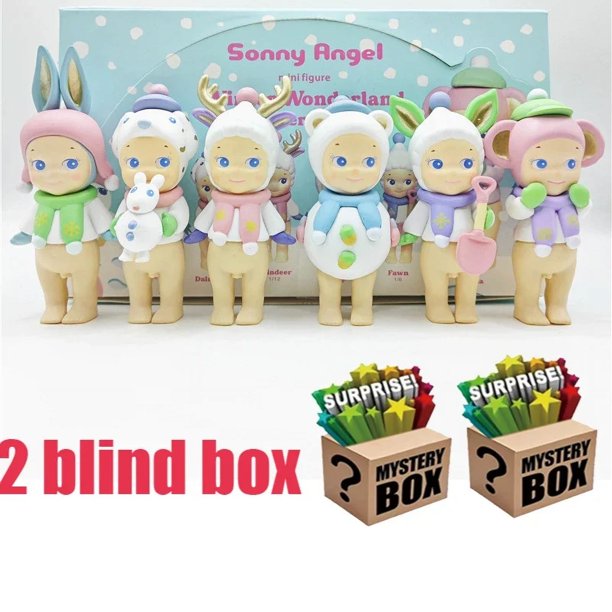 Mini figura de Sonny Angel Winter Wonderland Series Acción Amine Sonny angel hippers Coche Teléfono Navidad Año Nuevo Juguete Regalo