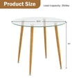 thumbnail image 2 of Gymax Leisure Coffee Table Round Glass Dining Table w/ Metal Legs Kitchen Living Room, 2 of 9