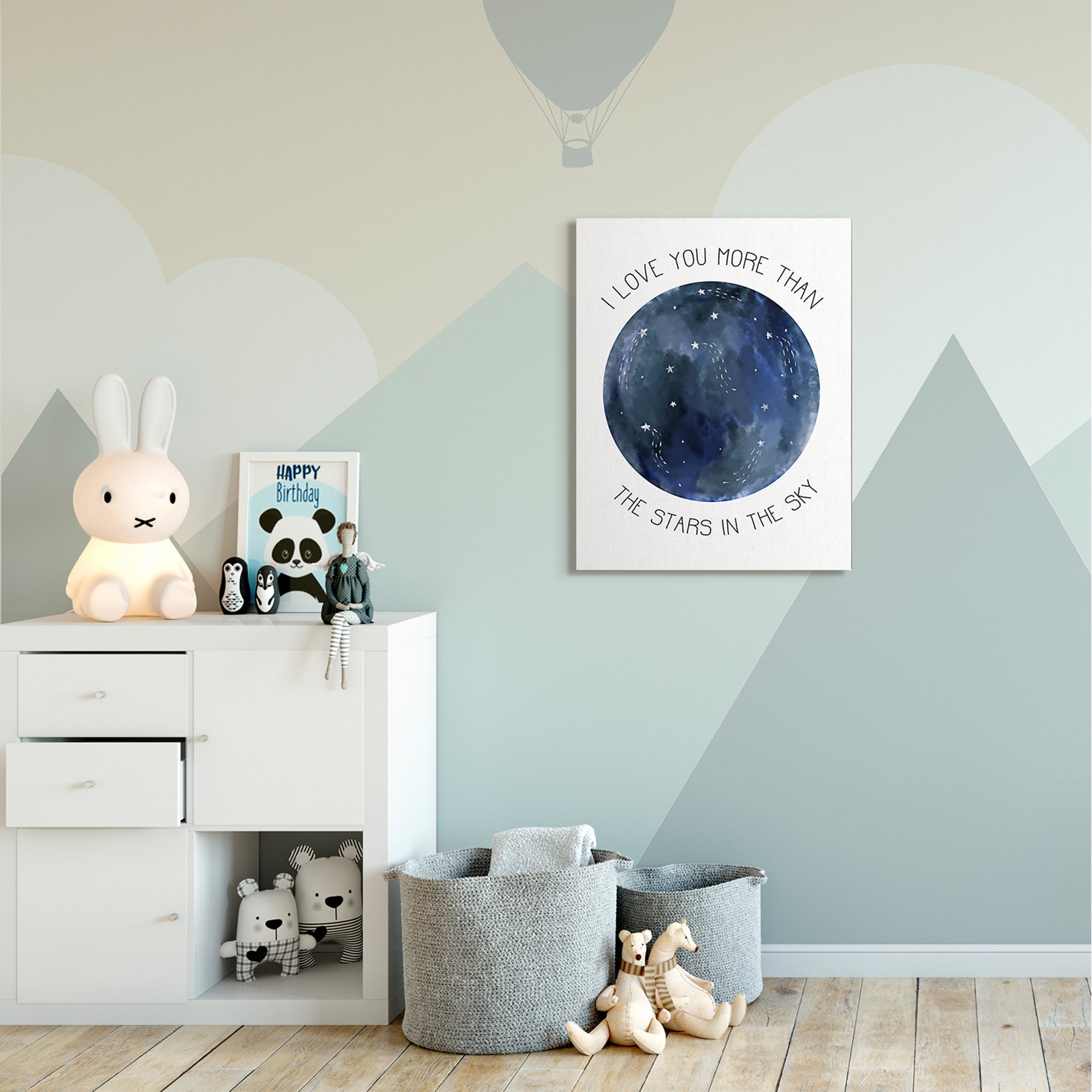 Stupell Industries More than the Stars Romantic Phrase Night Sky Canvas Wall Art by Daphne Polselli