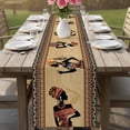 thumbnail image 4 of African Women Table Runner, Silhouette Ethnic Style Cotton Linen Kitchen Table Decoration Washable Dining Tabletop Runners for Home Party Decor 13x36 Inches, 4 of 9