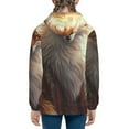 thumbnail image 6 of Pofeuu Mystic Fox With Halo Print Teenage Zipper Hoodie Sweatshirts Hooded Casual Jackets With Pocket For Boys Girls-Medium, 6 of 6