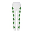 thumbnail image 5 of American Flag Clover Print High Rise Leggings for Women Stretchy Trousers Athletic Slim Fit Bottoms Festive Performance Sportswear, 5 of 6