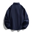 thumbnail image 5 of LODIENY Mens Big and Tall (M-5XL) Jacket Classic Fit Collared Outdoor Windbreaker Relaxed Fit Snap Button Coat with Zipper Pockets Navy M, 5 of 5