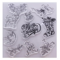 CIYISON Merry Christmas Silicone Clear Seal Stamp for Card Making Decor DIY Scrapbooking
