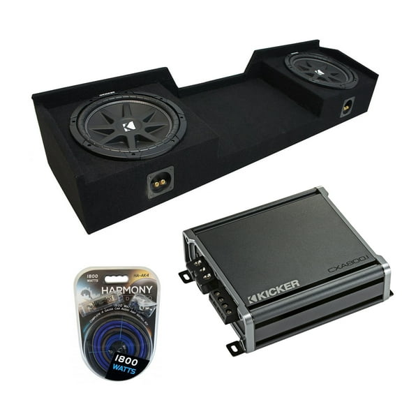 99-06 Chevy Silverado Ext Cab Truck Kicker Comp C12 Dual 12" Sub Box CXA8001 Amp